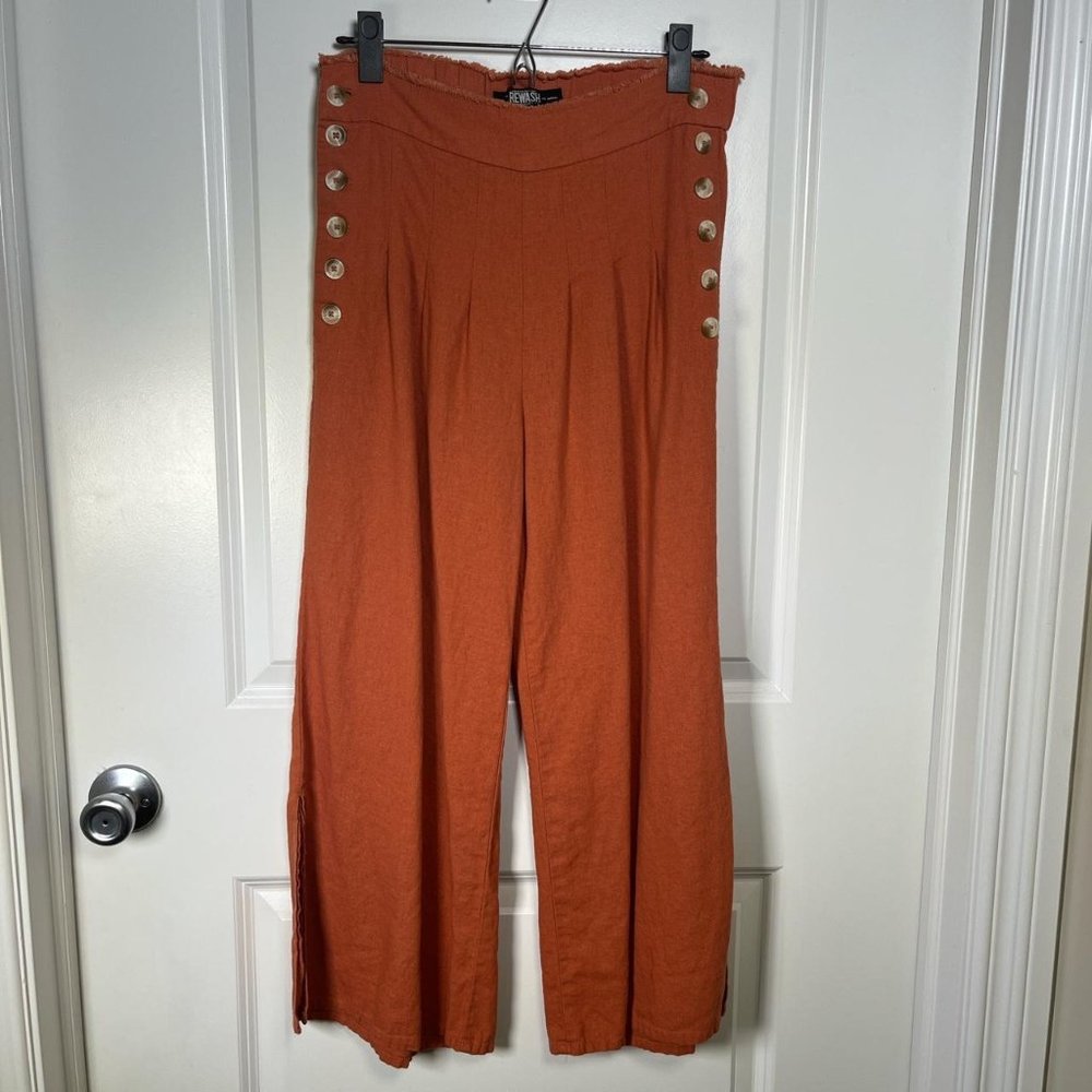 Rewash Orange Side Button Gauchos